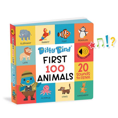 First 100 Animals Sound Book Clover Toys