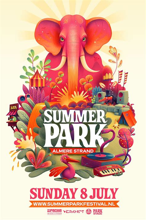 Summer Park Festival 2018 On Behance Event Poster Design Creative