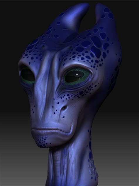 Mass Effect Salarian Zbrushcentral