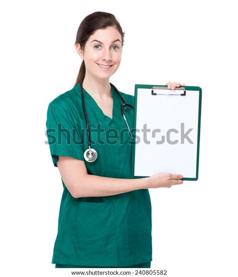 Doctor Show Blank Paper Clipboard Stock Photo 240805582 Shutterstock