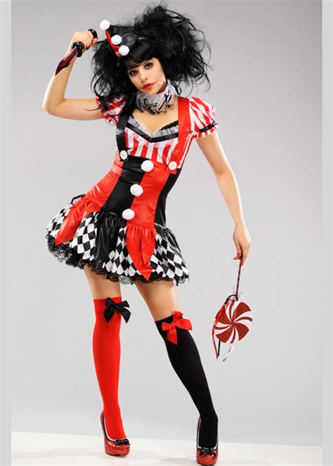 womens cute harlequin clown costume ladies sexy harlequin clown costume
