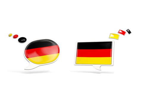 Two Speech Bubbles Illustration Of Flag Of Germany