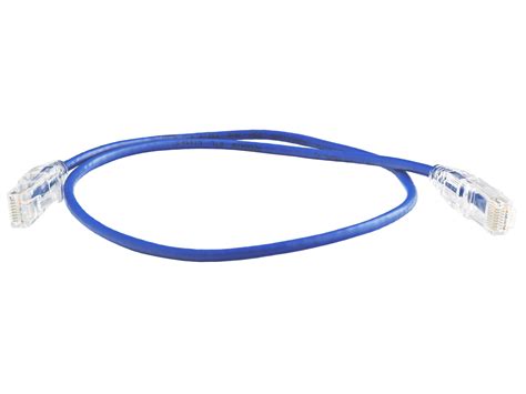 Cat6 Mini Patch Cable 2 Ft Blue Booted Computer Cable Store