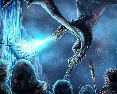 The Night King With His Ice Dragon Game Of Thrones Dragons Ice Dragon Game Of Thrones Dragon