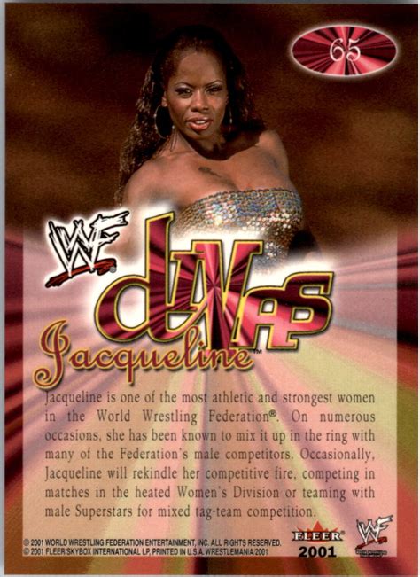 2001 Fleer Wwf Wrestlemania 65 Jacqueline Divas Nm Mt