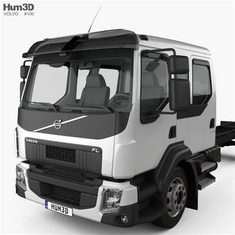 Volvo Fl Crew Cab Chassis Truck 2018 3d Model Vehicles On Hum3d