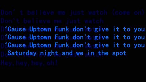 Y.m.c.a is music from village people's biggest sold out song which was written by the the famous band in 1978. Uptown Funk Lyrics Mark Ronson ft. Bruno Mars | Uptown ...