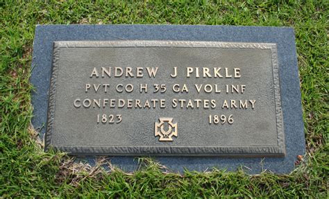 Pvt Andrew Jackson Pirkle 1823 1896 Find A Grave Memorial