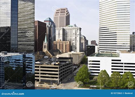 Buildings In Downtown Cleveland Stock Image Image Of Business