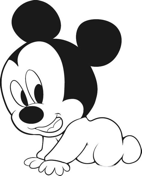Mickey Mouse Baby Para Colorear Mickey Mouse Drawing Easy Mickey Mouse