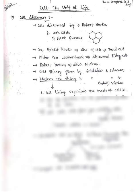 Solution Cell The Unit Of Life Class 11 Handwritten Notes Studypool