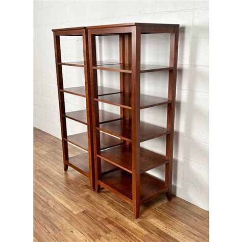 Ethan Allen American Impressions Bookcase Shelf Cherry A Pair Chairish