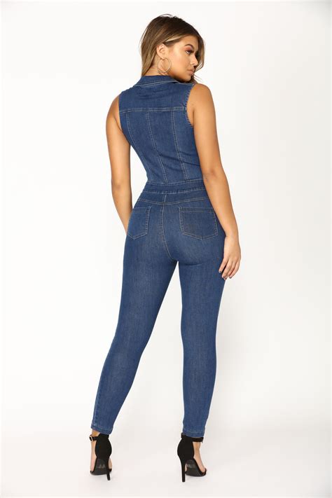 Hold Me By The Heart Denim Jumpsuit Dark