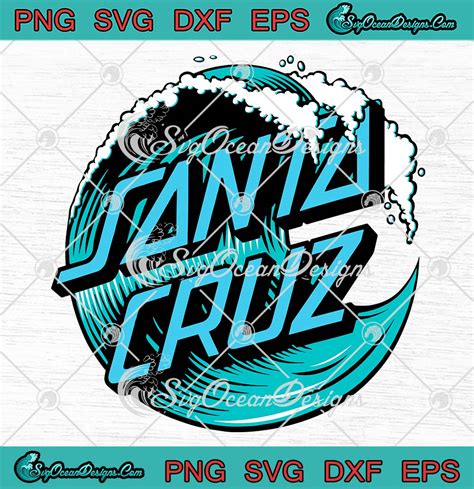 Santa Cruz Wave Dot Svg Png Santa Cruz Svg Png Eps Dxf Pdf Cricut File
