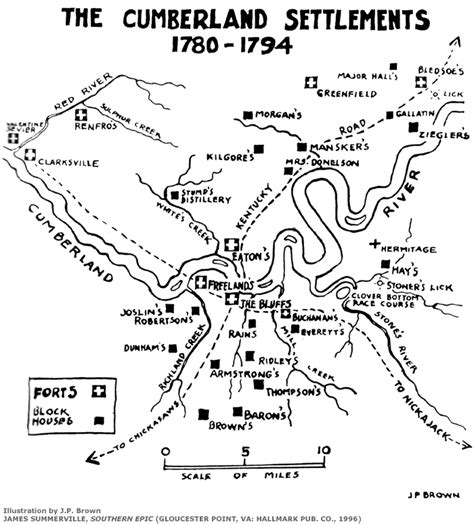 The Cumberland Settlements 1790 1794 Cumberland Nashville