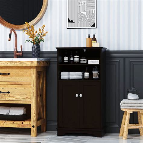 Buy Spirich Bathroom Storage Cabinet Wood Floor Cabinet With Double