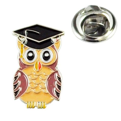Wise Owl School Graduation Lapel Pin Badge From Ties Planet Uk