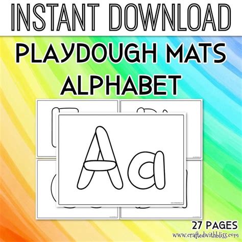 Alphabet Playdough Mats Alphabet Activities A To Z Etsy Playdough