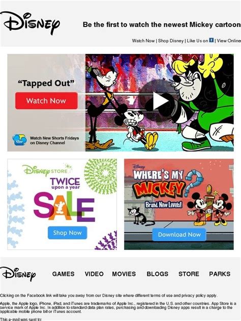 Disney Store Watch Tapped Out Mickeys Newest Cartoon Milled
