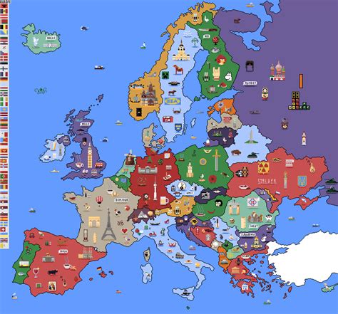 Europe As Pixel Art Reurope