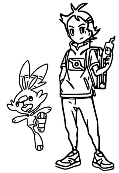 Pokemon Score Bunny Coloring Page Coloring Pages