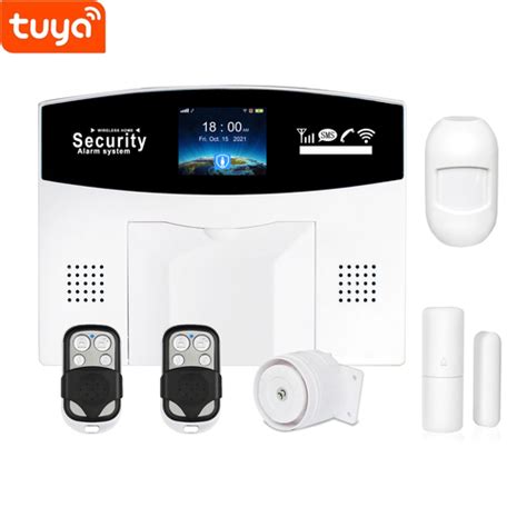 Wired Alarm Panel Wireless Tuya Smart Home Tft Wifi Gsm Alarm System At