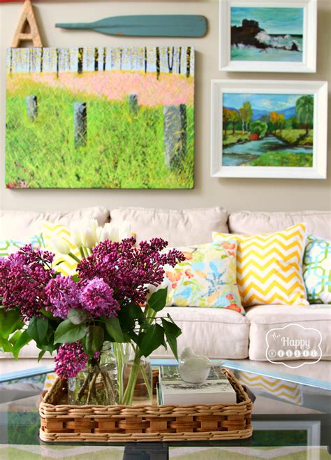 3 Spring Changes In The Living Room At Thehappyhousie Living Room