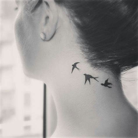 I Really Like Thissimple But Really Cute Tiny Bird Tattoos Neck