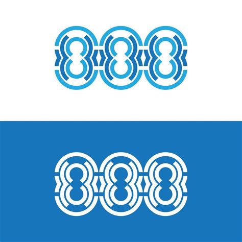 888 Vector Logo Design 10945543 Vector Art At Vecteezy