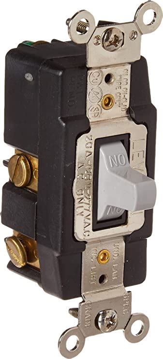 Leviton 1257 Gy 20 Amp 120277 Volt Toggle Double Throw Center Off