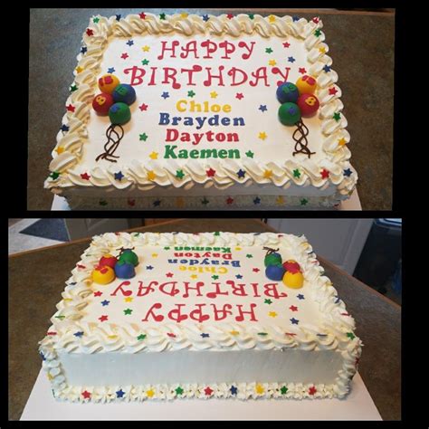 Multiple Birthdays Sheet Cake Big Birthday Cake Birthday Sheet Cakes