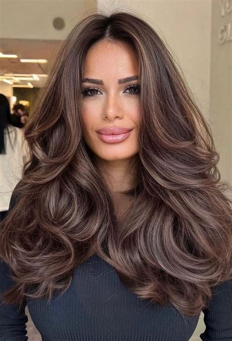 50 Brunette Brown Hair Colours And Hairstyles Smokey Mocha Brown Layers