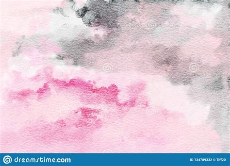 Pink And Grey Watercolor Background Stock Illustration