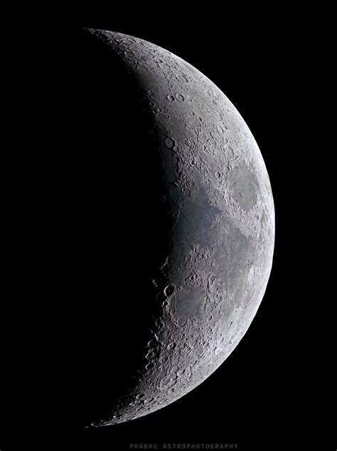 Waxing Crescent Moon 3012020 Rastrophotography