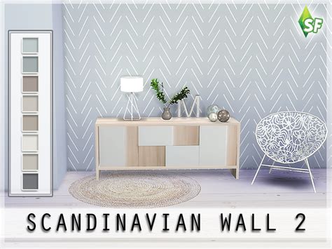 The Sims Resource Scandinavian Wall Set