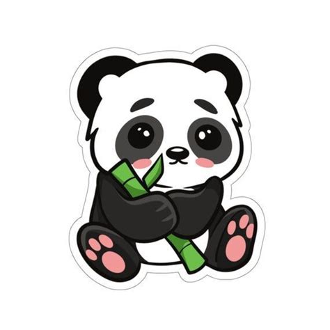 Niedlicher Panda Happy Panda Panda Art Cute Laptop Stickers Kawaii
