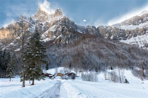 Winter Scene In French Alps Stock Photo Image Of France Alpine