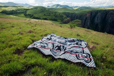 Aranda Basotho Blanket Kharetsa Waterfall Basotho Lesotho Heritage