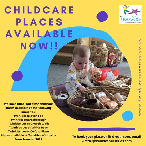 Childcare Places Available Now Twinkles Nursery Group