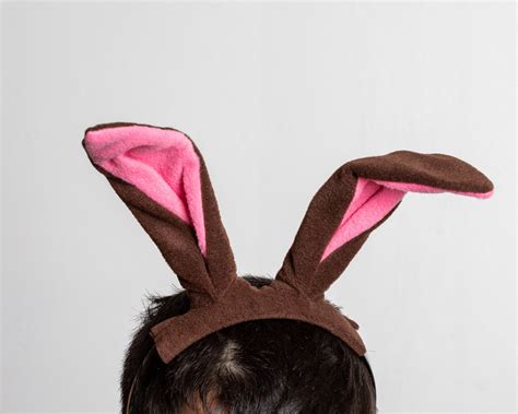 Rabbit Ears Headband Bunny Head Band Brown Hare Ears Hare Etsy Australia