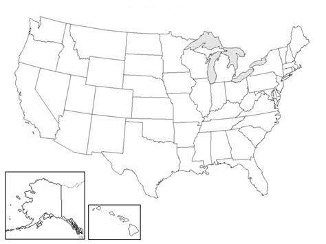 Mapa Político De Los Estados Unidos De América
