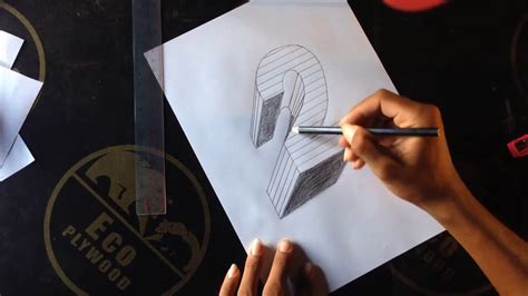 Spin your paper approximately 45 degrees to the right. Very Easy Drawing Step by Step 3D Trick Art On Line Paper ...