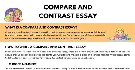 How To Write An Introduction Paragraph For Compare And Contrast Compare And Contrast Essay
