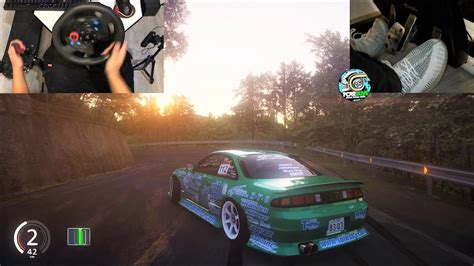 Nissan Silvia S Drifting At Lagend Usui Pass Steering Wheel Pedal