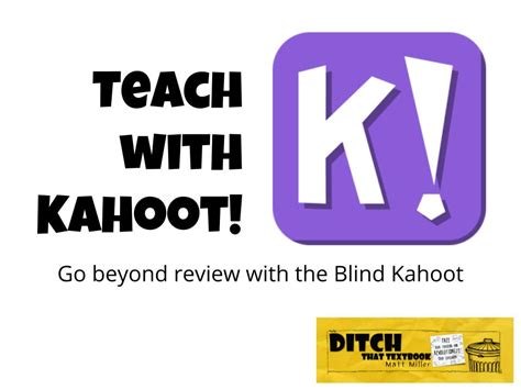 This logo image consists only of simple geometric shapes or text. Teach with Kahoot!: Go beyond review with the Blind Kahoot ...