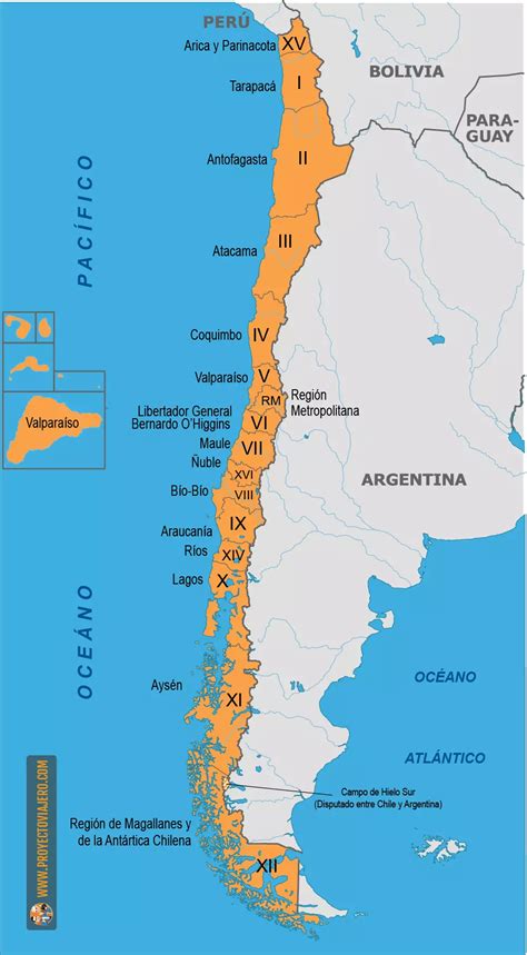 Mapa De Chile Con Nombres Regiones Y Capitales Para D