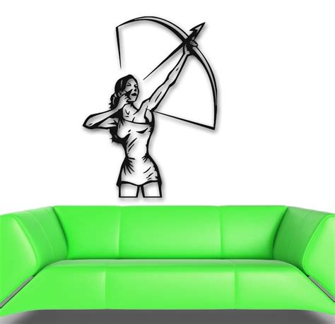 Wall Stickers Vinyl Decal Sexy Girl Archery Shooting Sport In Wall