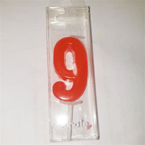 Red Number 9 Birthday Candle Candlered 153 Helium Balloons