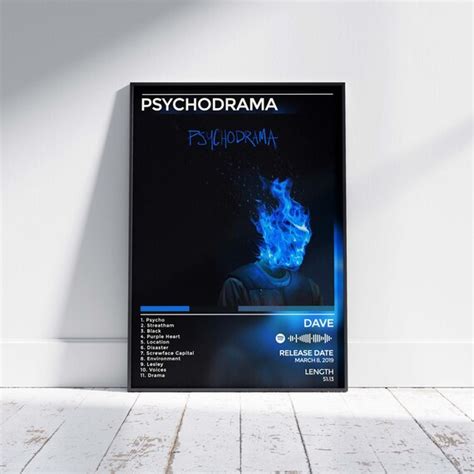 Dave Psychodrama Album Poster Personalised Wall Art Music Etsy