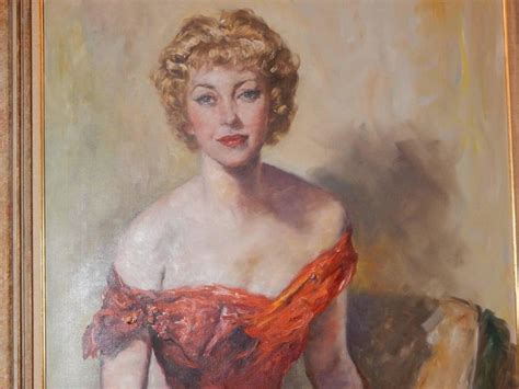 Large Oil On Canvas Of A Pretty Woman By Fried Pal For Sale At Stdibs